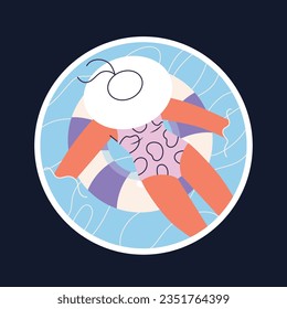 Children Swimming Lessons. swimming classes background. swimming training concept. Vector Illustration. Poster, label, Sticker, Template. social media post. Swimming lesson promotion poster. Coaching.