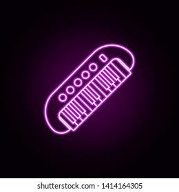 children synthesizer neon icon. Elements of toys set. Simple icon for websites, web design, mobile app, info graphics