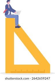 Children talent and creativity.flat vector illustration.science and education concept.

