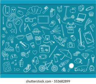 children and teen school comic pattern 