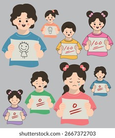 children test exam drawing present