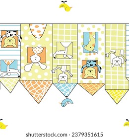 Children textile vector design illustration