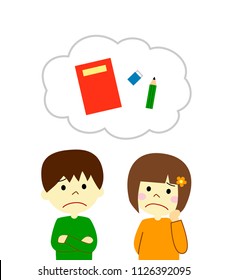 Children are thinking about studying
