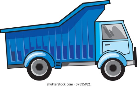 Children toy blue track vector image