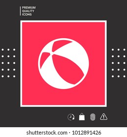 Children toy, bouncy ball - icon