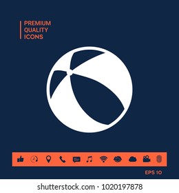 Children toy, bouncy ball - icon
