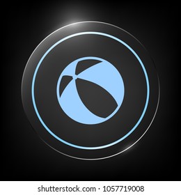 Children toy, bouncy ball - icon