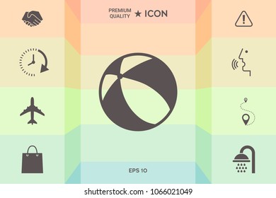 Children toy, bouncy ball - icon