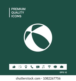 Children toy, bouncy ball - icon