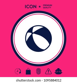 Children toy, bouncy ball - icon