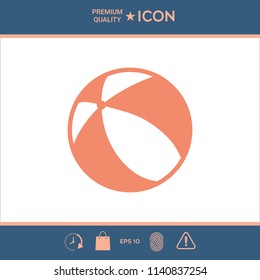 Children toy, bouncy ball - icon