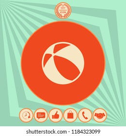 Children toy, bouncy ball - icon
