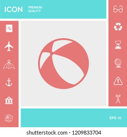 Children toy, bouncy ball - icon