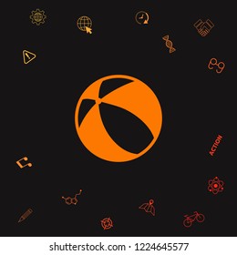 Children toy, bouncy ball - icon. Graphic elements for your design