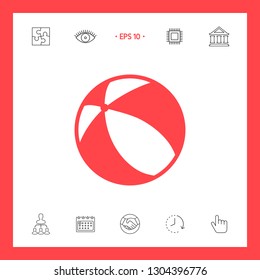 Children toy, bouncy ball - icon. Graphic elements for your design
