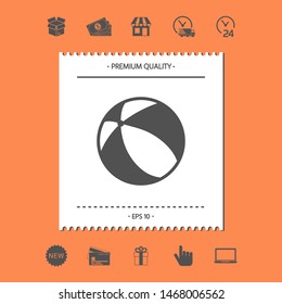 Children toy, bouncy ball - icon. Graphic elements for your design