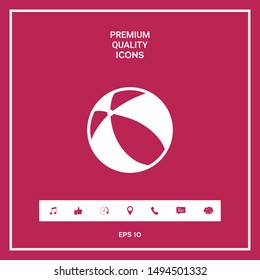Children toy, bouncy ball - icon. Graphic elements for your design