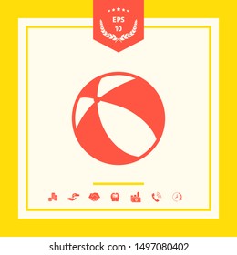 Children toy, bouncy ball - icon. Graphic elements for your design