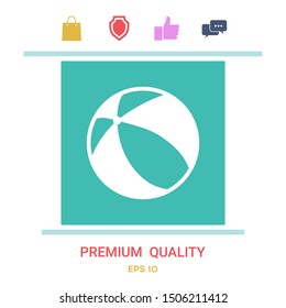 Children toy, bouncy ball - icon. Graphic elements for your design