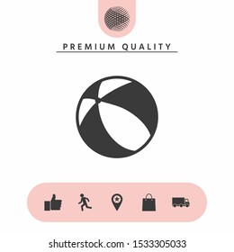 Children toy, bouncy ball - icon. Graphic elements for your design