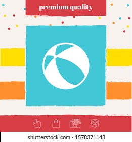 Children toy, bouncy ball - icon. Graphic elements for your design
