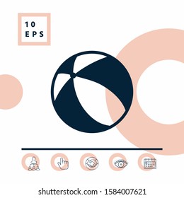 Children toy, bouncy ball - icon. Graphic elements for your design