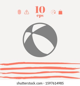 Children toy, bouncy ball - icon. Graphic elements for your design