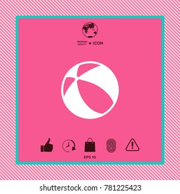 Children toy, bouncy ball - icon