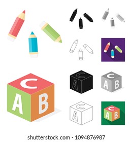 Children toy cartoon,black,flat,monochrome,outline icons in set collection for design. Game and bauble vector symbol stock web illustration.