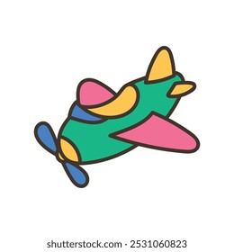 Children Toy Doodle Illustration - Plane Toy