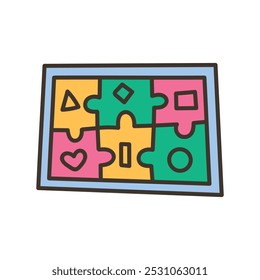 Children Toy Doodle Illustration - Puzzle