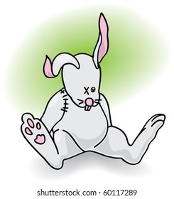 children toy gray bunny vector illustration
