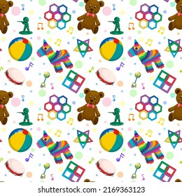 Children toy seamless pattern illustration