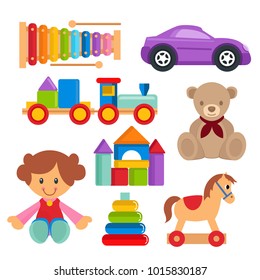 Children toy set vector object