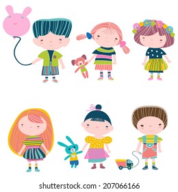 children with toys