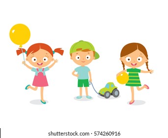 Children with toys