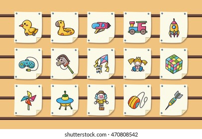 Children toys icons set,eps10
