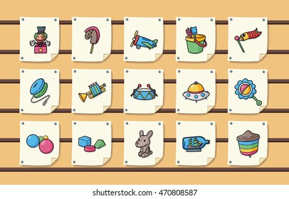 Children toys icons set,eps10