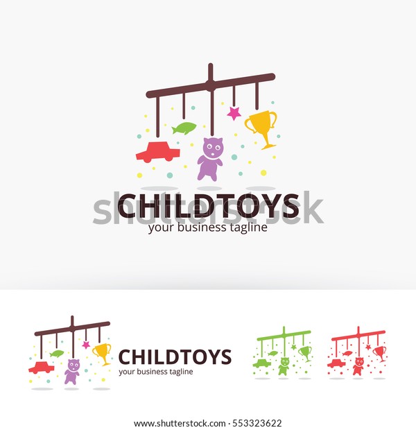Children toys logo design. Baby shop logo\
concept. Vector logo\
template