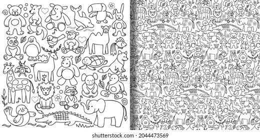 Children Toys Set Seamless Pattern Vector Stock Vector (Royalty Free