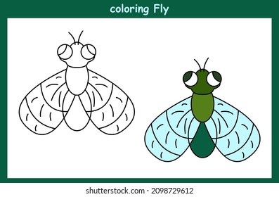 trazas de niños y mosca de coloración