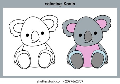 trazas y coloridos de niños koala