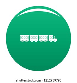 Children train icon. Simple illustration of children trainvector icon for any design green