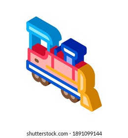 children train icon vector. isometric children train sign. color isolated symbol illustration