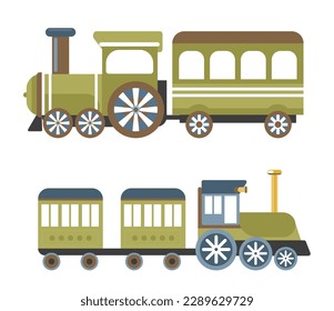 Children train, miniature carriage for kids vector