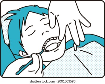 Children undergoing dental examination in pediatric dentistry