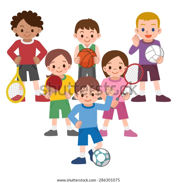 Children Variety Sports Stock Vector (Royalty Free) 286301075 ...