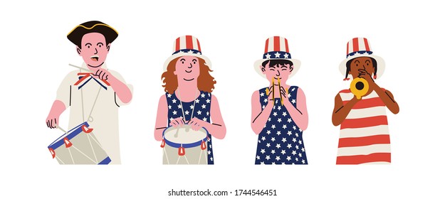 Children in various countries join in celebrating Independence Day which is celebrated every year. they also celebrate in various activities, such as parades, marching bands, costume parties and other