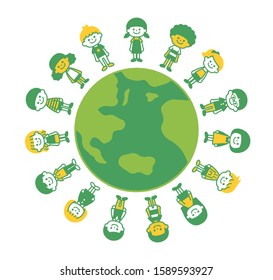 Children of various races.
Please change to your favorite color.