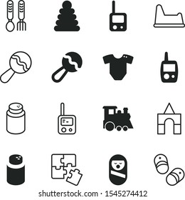 children vector icon set such as: board game, screen, clothes for newborns, sharp, block, dress, roly, spoon, pixel, retro, print, puzzle, locomotive, children's shoes, shoe, sit, solution